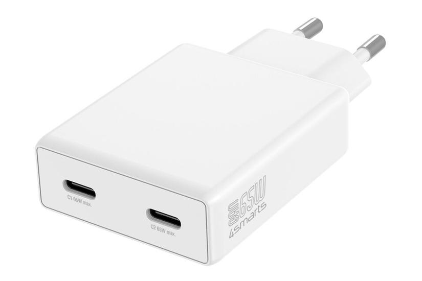 4smarts 546065 oplader til mobil enhed Universel Hvid Vekselstrøm Hurtig opladning Indendørs