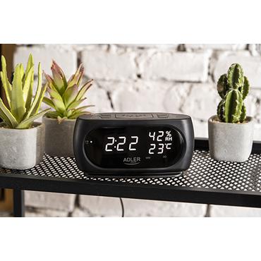 Adler AD 1186 v&aelig;kkeur Digital alarmur Sort