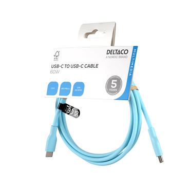DELTACO - USB typ C-kabel - 24 pin USB-C till 24 pin USB-C - 1.5 m