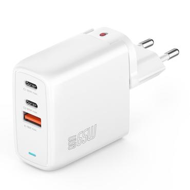 Ładowarka sieciowa 4smarts Flex 65W 2xUSB-C + 1xUSB-A biały