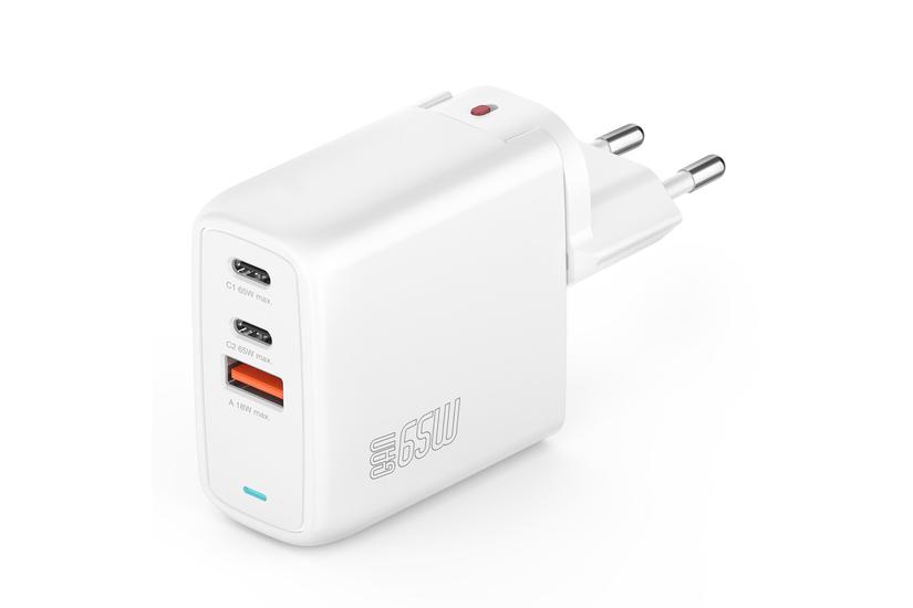 Ładowarka sieciowa 4smarts Flex 65W 2xUSB-C + 1xUSB-A biały