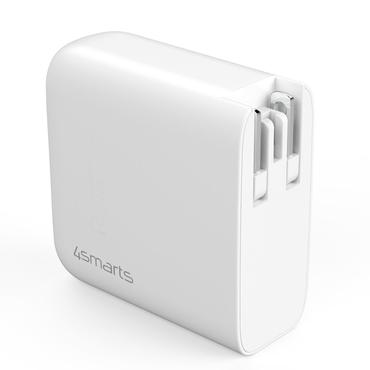 Ładowarka sieciowa 4smarts Flex 65W 2xUSB-C + 1xUSB-A biały