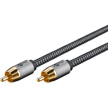 Mono RCA Cable, 10 m, Sharkskin Grey