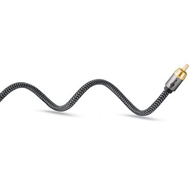 Mono RCA Cable, 10 m, Sharkskin Grey