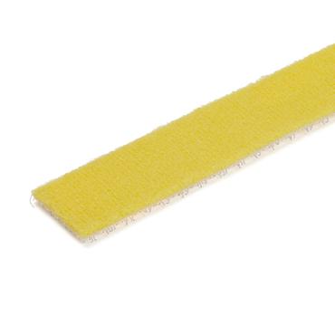 StarTech.com 25ft Hook and Loop Roll, Cut-to-Size Reusable Cable Ties, Bulk Industrial Wire Fastener Tape/Adjustable Fabric Wraps Yellow/Resuable Self Gripping Cable Management Straps - Adjustable Loop Ties (HKLP25YW) - kardborref&auml;ste