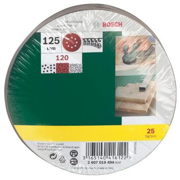 Bosch sandpapirsark - 25 stykker