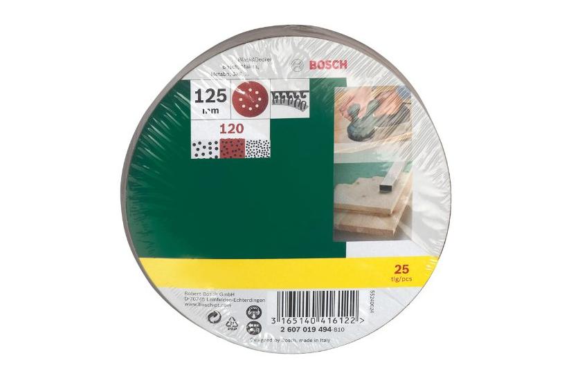 Bosch sandpapirsark - 25 stykker