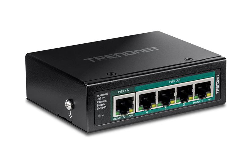 Trendnet B541 Switch Industriel Med Poe Gennemgang Porte Taa Kompatibel