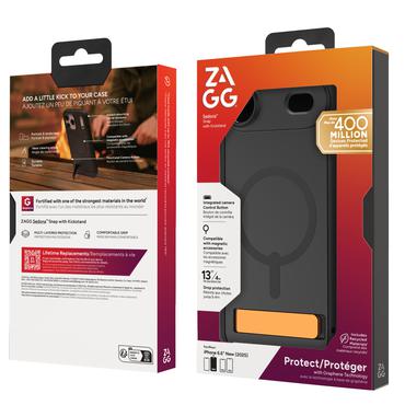 ZAGG Sedona Snap Kickstand mobiltelefon etui 16,5 cm (6.5") Cover Sort