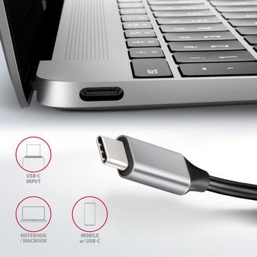 Axagon HMC-HCR3A 3x USB-A+ HDMI+ SD/microSD USB-C 3.2 Gen 1 hub 20cm Ledningsf&oslash;rt USB 3.2 Gen 1 (3.1 Gen 1) Type-C Gr&aring;