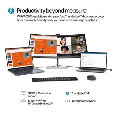 HP 734pm skærm - Kantbelyst LED - 34" - AMD FreeSync Premium - IPS Black - 5ms