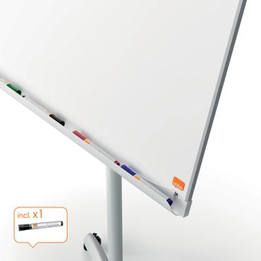 Nobo Premium Plus mobil flipover med magnetisk stål whiteboardtavle