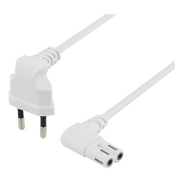 DELTACO - strømkabel - Europlug til power IEC 60320 C7 - 2 m