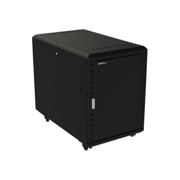 StarTech.com 15U 19" Server Rack Cabinet, 4 Post Adjustable Depth (6-32") Locking Knock Down Network/Computer Equipment Enclosure, Mobile with Glass Door & Casters, HP ProLiant ThinkServer