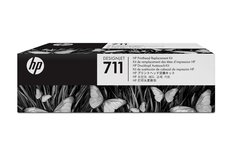 HP 711 - svart, gul, cyan, magenta - skrivhuvud