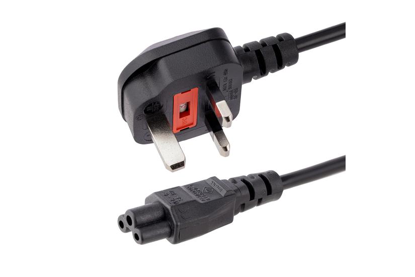 StarTech.com 2&nbsp;m brittisk str&ouml;mkabel f&ouml;r b&auml;rbara datorer, BS 1363 till C5 (Clover Leaf), 2,5&nbsp;A 250&nbsp;V, 18AWG, brittisk ers&auml;ttningsn&auml;tsladd f&ouml;r b&auml;rbara datorer, n&auml;tsladd f&ouml;r skrivare, laddarkabel f&ouml;r b&auml;rbara datorer