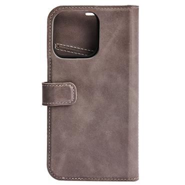 Essentials iPhone 13 Mini leather wallet, detachable, Grey