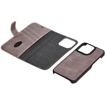 Essentials iPhone 13 Mini leather wallet, detachable, Grey