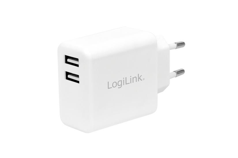 LogiLink PA0210W oplader til mobil enhed Smartphone, Tablet Hvid Vekselstrøm Indendørs