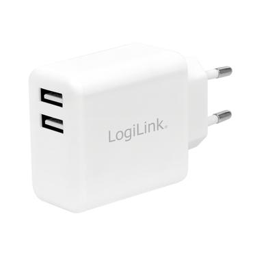 LogiLink PA0210W oplader til mobil enhed Smartphone, Tablet Hvid Vekselstrøm Indendørs