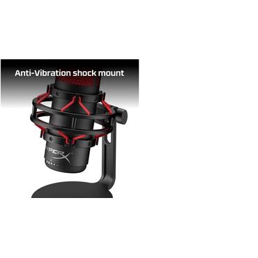 HyperX QuadCast - USB-mikrofon (sort-rød) – rød indikator