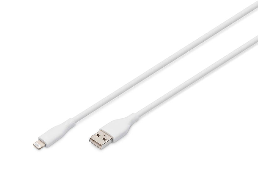 DIGITUS USB 2.0 Anschlusskabel Typ A-Lightning Silikon 2m  W