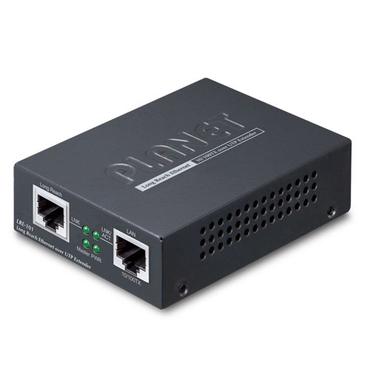 PLANET 1-Port 10/100TX Ethernet over Netværkssender & -modtager Sort