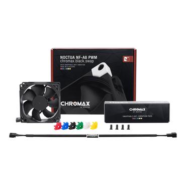 Noctua chromax NF-A8 PWM.black.swap indsats med blæser