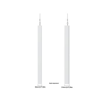 Multibrackets M Pro Series h&ouml;lje - l&aring;g profil - f&ouml;r platt panel - h&ouml;g ljusstyrka, tr&aring;d, medel - vit