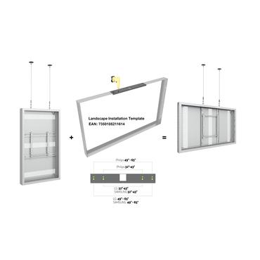Multibrackets M Pro Series h&ouml;lje - l&aring;g profil - f&ouml;r platt panel - h&ouml;g ljusstyrka, tr&aring;d, medel - vit
