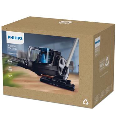 Philips PowerPro Compact FC9331 - støvsuger - beholder - dyb sort