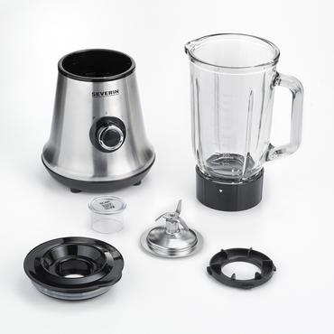 Severin SM 3734 blender 1 L Bordplade blender 500 W Sort, Rustfrit stål