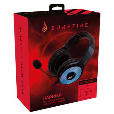 SureFire Harrier 360 Headset Ledningsført Spil USB Type-A Kulfiber