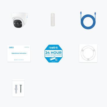 Reolink P324 5MP Super HD Dome PoE Security IP Camera with Accurate Person and Vehicle Detection, White  Reolink