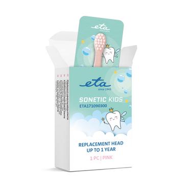 ETA171090300 SONETIC Replacement toothbrush head, 1 pcs, Pink