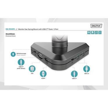 DIGITUS DA-90405 monteringssats - f&ouml;r Bildsk&auml;rm - svart