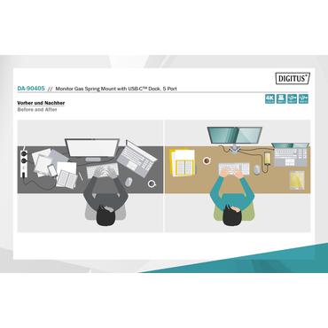 DIGITUS DA-90405 monteringssats - f&ouml;r Bildsk&auml;rm - svart