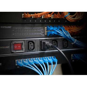 Manhattan 157469 el-ledning Sort 1,8 m C14 forbinder 2 x C13 forbinder