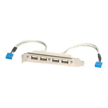 StarTech.com 4 Port USB A Female Slot Plate Adapter