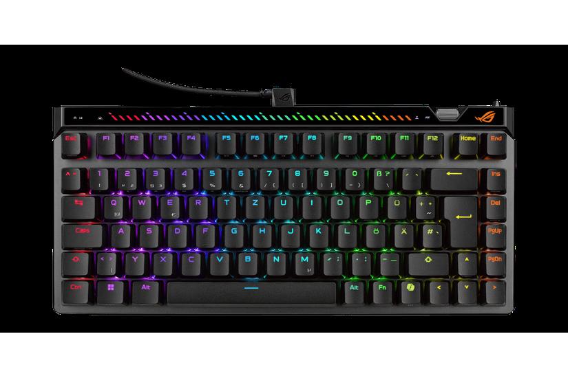 ASUS Tangentbord - Magnetic-mechanical key switch - 75% - Svart - Tyska - USB