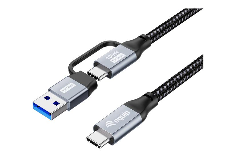 Equip 128431 USB-kabel USB 3.2 Gen 2x2 1 m USB A/USB C USB C Sort