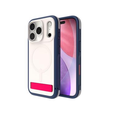 ZAGG Sedona Snap Kickstand mobiltelefon etui 16 cm (6.3") Cover Bl&aring;, Hvid, R&oslash;d