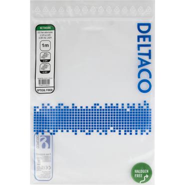 Deltaco OS2 Fiber cable, LC - LC, duplex, UPC/APC, 1,0m