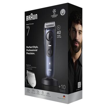 Braun BeardTrimmer 7 80789809 skæg trimmer Vekselstrøm/batteri 40 2 cm Våd og tør Mørkeblå