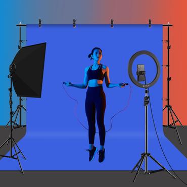 Puluz PKT5205 foto baggrund Stof, Metal Monokromatisk Blå, Grøn, Rød