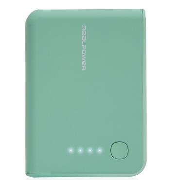 Powerbank Realpower PB-10k mintgrÃ¼n (Opal Blue)