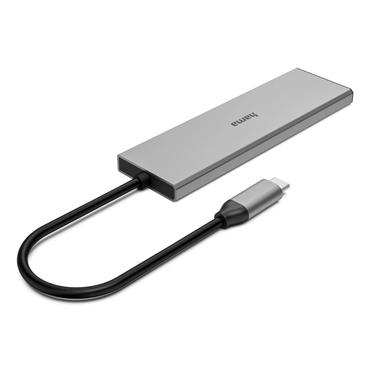 Hama 00200147 interface hub USB Type-C 10000 Mbit/s Grå