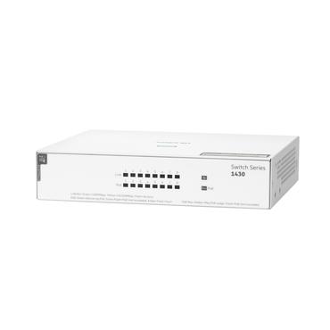 HPE Aruba Networking Networking Instant On Switch 8p Gigabit CL4 PoE 64W 1430 Ikke administreret L2 Gigabit Ethernet (10/100/1000) Strøm over Ethernet (PoE) Hvid