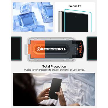 Spigen GLAS.tR EZ Fit Pro HD Klar skærmbeskytter Samsung 2 stk