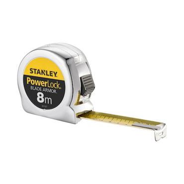 Stanley Powerlock målebånd 8 m Metal Sølv